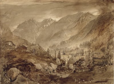 Paesaggio montano, Macugnaga da John Ruskin